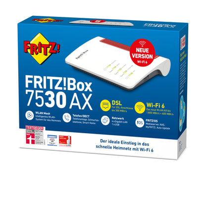 AVM FRITZ!Box 7530 AX Wi-Fi 6 Router, DSL/VDSL, generalüberholt