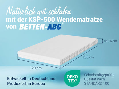Betten-ABC KSP-500 Wendematratze - Hybridschaum 120x200 cm H2/H3