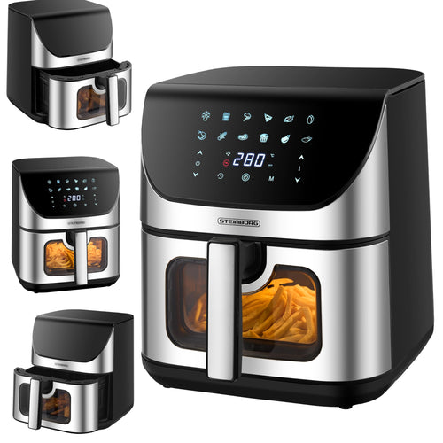 Vita Heissluftfritteuse 4-in-1 Mini Backofen – 8L. Kompaktes Heissluftgerät mit 8L Garraum für Frittieren, Backen, Grillen und Rösten mittels Heissluft.