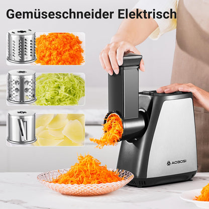 AAOBOSI Fleischwolf elektrisch 4-in-1, 2800 W, Edelstahl, MGC04