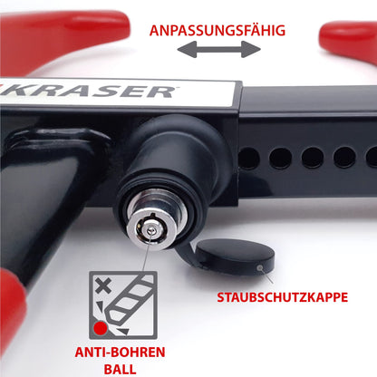 KRASER KR820 Radkralle – Parkkralle für Auto, Anhänger, Wohnmobil