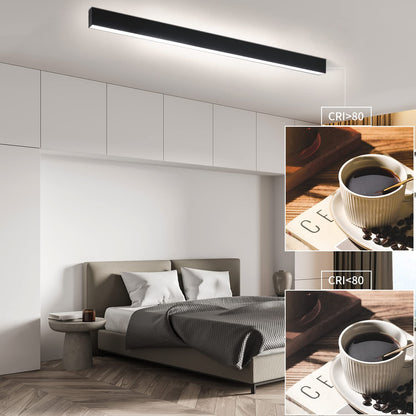 Glitzerlife LED Deckenleuchte 107cm Schwarz Dimmbar