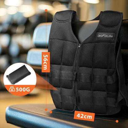 DH FitLife Verstellbare Gewichtsweste - Trainingsweste 20KG