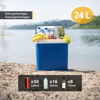 TZS First Austria Kühlbox 24L 12V/230V Kühl- & Warmhaltebox Blau