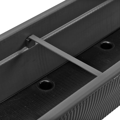 BURI Balkonkasten 4er Set 100 cm mit Wasserspeicher, anthrazit