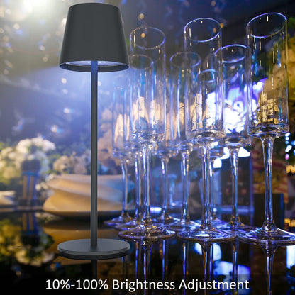 K-Bright LED Akku Tischlampe GT-009RGB, 2er Set, RGB, IP54, Anthrazit