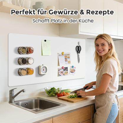 Qiytecno Magnettafel weiss 50x100 cm aus Metall, nicht beschreibbar