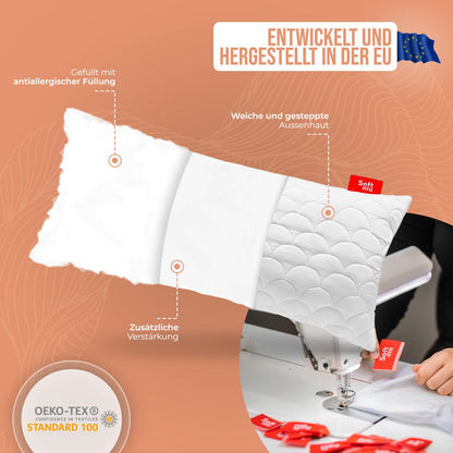 Softimi Kopfkissen 50x90 cm im 2er Set, antiallergisch, einstellbar