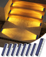 DetarZinLED Solar Bodenleuchten aussen, 8er Set, IP68 warmweiss – flache Leuchten aus Polycarbonat
