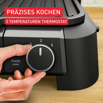 Tefal SuperGrill 3in1 Kontaktgrill - Schwarz Silber GC510DE0