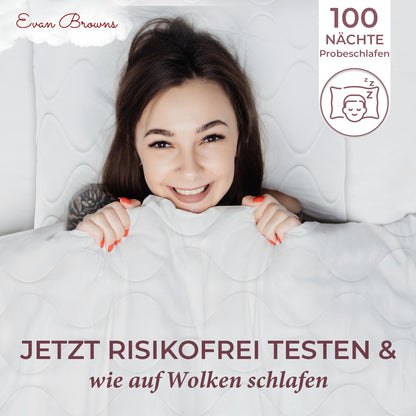 EVAN BROWNS Bettenset 135x200 cm, 4-teilig, Bettdecken und Kissen
