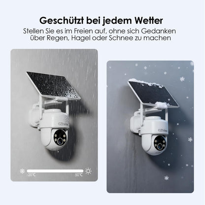 CZEview Überwachungskamera Aussen Akku Solar 2K PTZ 360° (2. Gen)