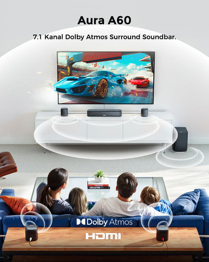 ULTIMEA Aura A60 7.1 Soundbar mit Dolby Atmos und Subwoofer