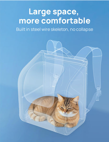 pecute Katzenrucksack Bubble – Haustier-Tragtasche grau