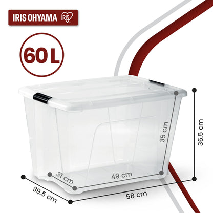Iris Ohyama Aufbewahrungsbox mit Deckel NTB-60, 60 L, 4er-Set