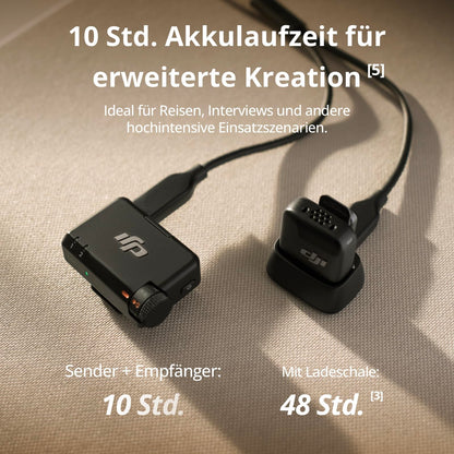 DJI Mic Mini Kabelloses Lavaliermikrofon, 2 Sender + 1 Empfänger