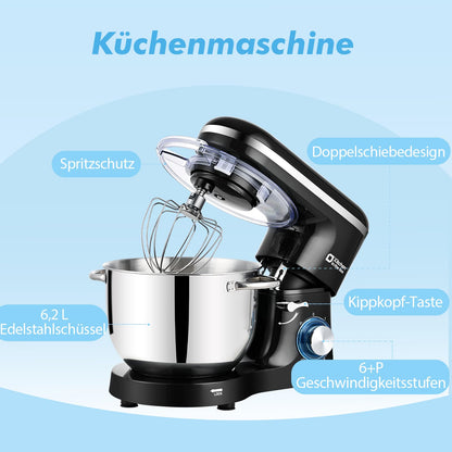 Kitchen in the box KSM60 Küchenmaschine Knetmaschine 6,2 L 1400 W