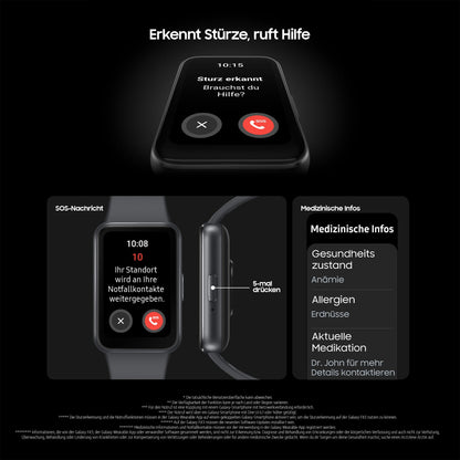 Samsung Galaxy Fit3 Fitness Tracker mit AMOLED-Display, Grau