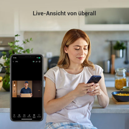 EZVIZ CP2 WLAN Türspion mit 4,3-Zoll-Farbbildschirm, Silber