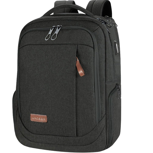 KROSER Laptop-Rucksack 17,3 Zoll wasserabweisend Business Daypack aus Poly-Gewebe mit USB-Anschluss