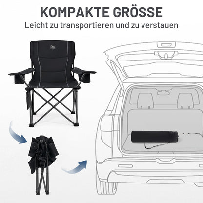 TIMBER RIDGE Campingstuhl 2er Set Übergross - Gepolstert, Kühltasche