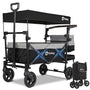 Sekey Bollerwagen Faltbar SS5050 mit Dach - Grau/Schwarz. Grau-schwarzer, faltbarer Lastenwagen mit Verdeck für Outdoor-Transport.
