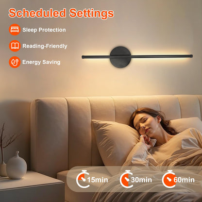 Ketom LED Wandleuchte Innen 2er-Set mit Fernbedienung, schwarz