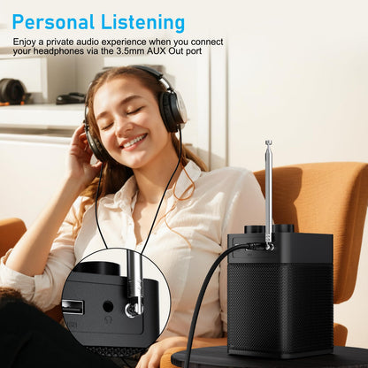 Mycket Tragbares DAB+/UKW Digitalradio mit Bluetooth 5.0 und Akku