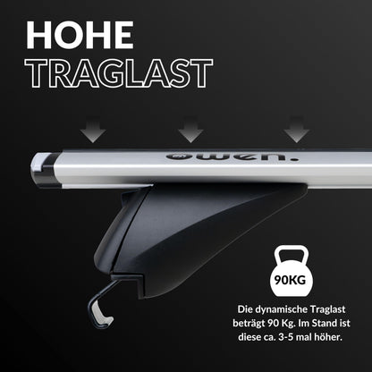 Owen Dachträger 3.0 Pro für bündige Reling - Silber 120cm