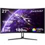Amzfast AMZG27C1 Curved Gaming Monitor - 27 Zoll, 180Hz. Gebogener 27-Zoll-Monitor für reaktionsschnelles Gaming mit 180Hz Bildwiederholfrequenz.