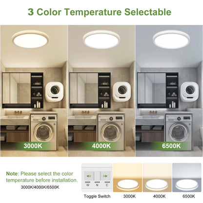 LEZOE LED Deckenleuchte mit Bewegungsmelder, dimmbar, 24W, IP54