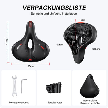 YOUNGDO Fahrradsattel Gel, ergonomischer Fahrradsitz mit Abdeckung