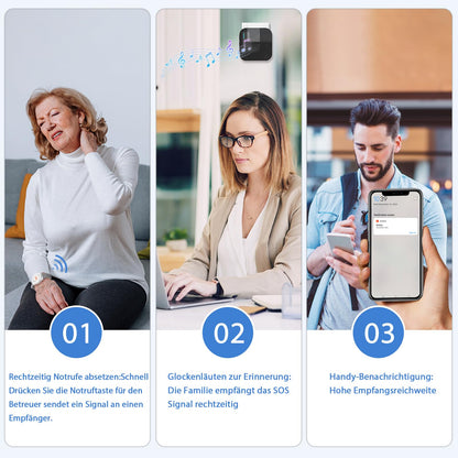DAYTECH Notrufknopf für Senioren, WiFi Hausnotruf Set mit Armband