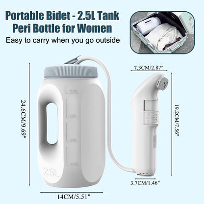 XFDZQQG Elektrisches Bidet Po-Dusche, tragbar, mit 2,5 L Wassertank