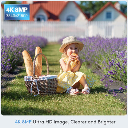 Ctronics 4K 8MP PTZ Überwachungskamera Aussen WLAN