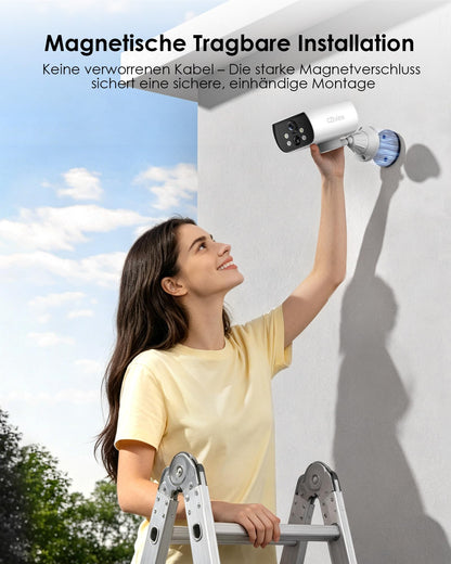 CZEview Q5 Überwachungskamera Aussen, 5MP Akku-Solarkamera mit WLAN