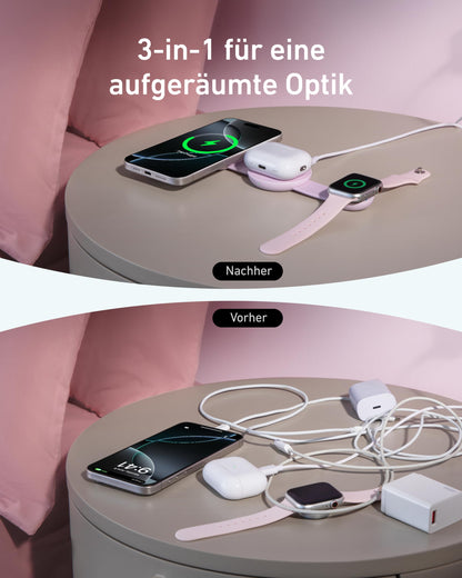 Anker MagGo 3-in-1 kabellose Ladestation - Faltbar Qi2