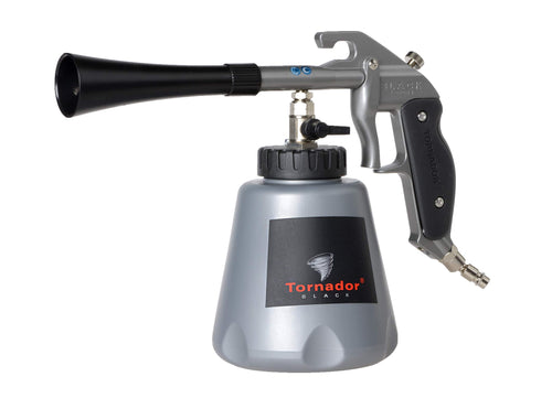 Tornador Z-020RS NEUES MODELL Auto Luft Impuls Reinigungspistole. Schwarz-gelbe Impuls-Pistole mit Metall-Düse. Reinigt Fahrzeug-Innenräume & Motorräume mittels Druckluft und Venturi-Effekt.