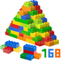 Cabeeskii Grosse Bausteine, 168-teiliges Set in 6 Farben, ab 3 Jahren – bunte quadratische und rechteckige Steine