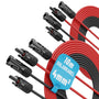 ABSINA H1Z2Z2-K 4mm2 Solarkabel - 4x 10m Set Schwarz & Rot. Runde, schwarze und rote Solarkabel zum Anschluss von PV-Anlagen. Hoch UV-beständig.