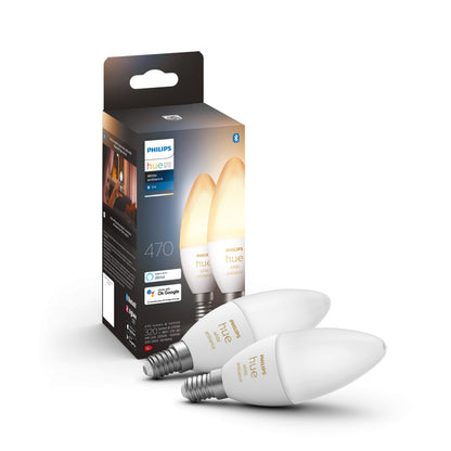 Philips Hue White Ambiance E14 LED Kerze, dimmbar, Doppelpack