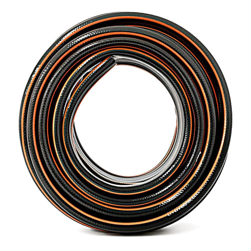 TAMS NYX Gartenschlauch 1 Zoll 30 m, 4-lagig, schwarz/orange – zur Bewässerung im Garten