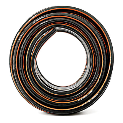 TAMS NYX Premium Gartenschlauch 3/4 Zoll 4-lagig schwarz/orange, Wasserschlauch zur Gartenbewässerung