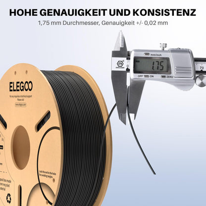 ELEGOO PLA+ Filament 1.75 mm, 4 kg, Orange/Gelb/Himmelblau/Meeresgrün