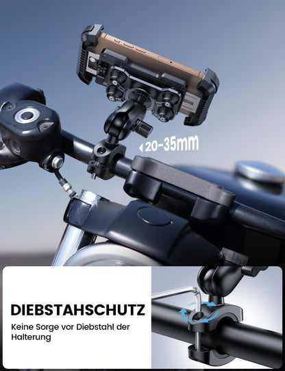 Lamicall Handyhalterung für Motorrad & Fahrrad, vibrationsgedämpft