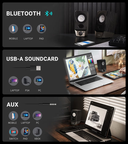 Edifier R19BT 2.0 Bluetooth PC Lautsprecher – Schwarz