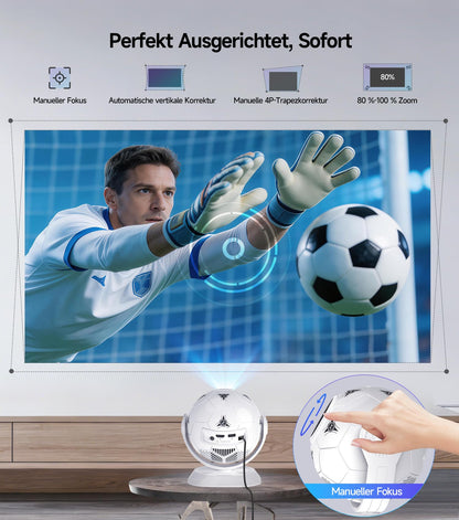 Magcubic HY300F Mini Beamer 4K Support mit Android 14 und WiFi 6
