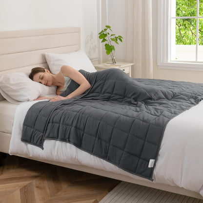 Good Nite Gewichtsdecke 8 kg, Therapiedecke 150 x 200 cm, Grau – gesteppt mit Kammersystem