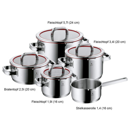 WMF Function 4 Induktions-Topfset 5-tlg. mit Abgiessfunktion