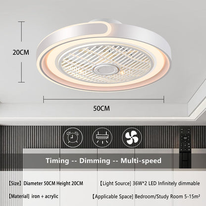 ACJK Deckenventilator mit LED Beleuchtung - Dimmbar, Fernbedienung
